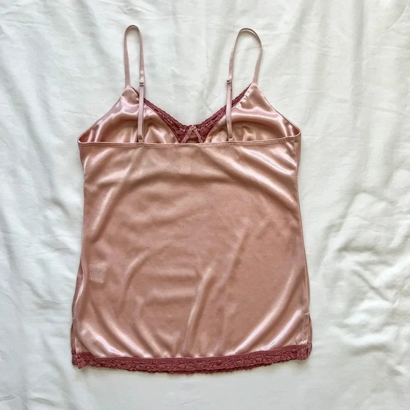 Y2K Baby Pink Satin Tank Top - Picture 6 of 6